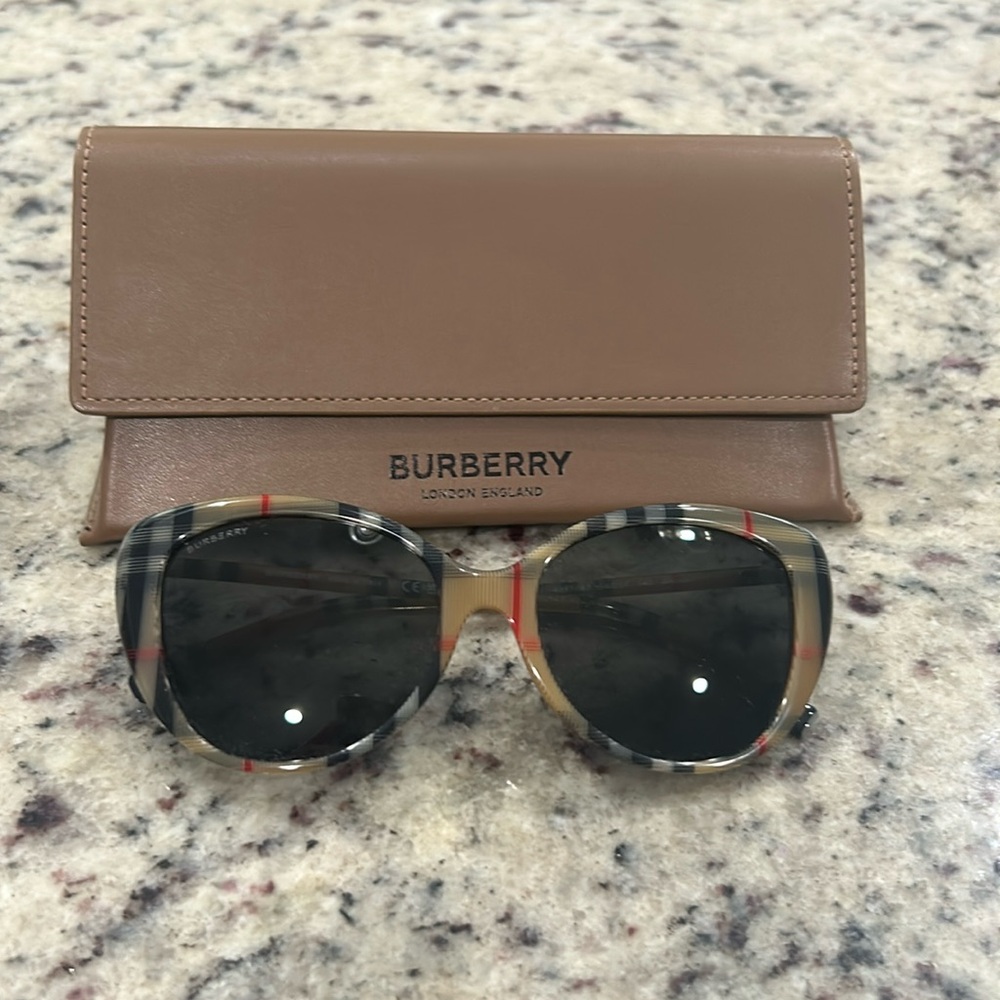 Burberry Sunglasses with Case and Accessories
